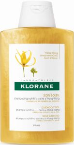 cosméticos capilares para después del sol, Klorane, champú ylang ylang